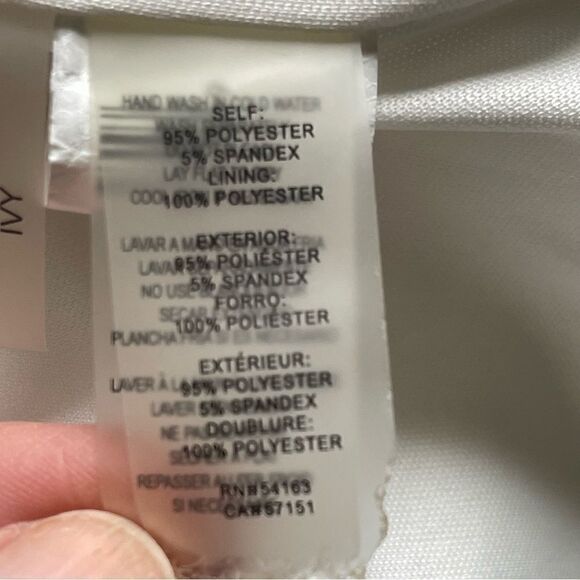 Guess Ivory Origami Sheath Sleeveless Dress Size 14 - Picture 11 of 16